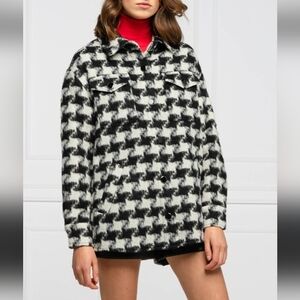Revamped Black and White Houndstooth Jacket